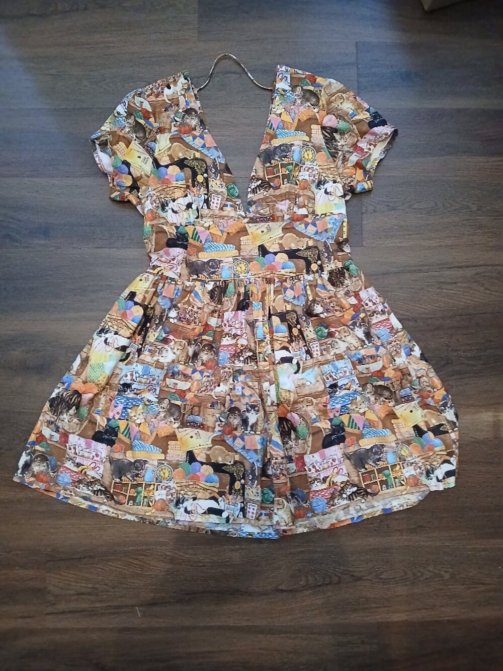 Bernie Dexter Crazy Cat Lady Sloan dress SZ 2X SUPER RARE